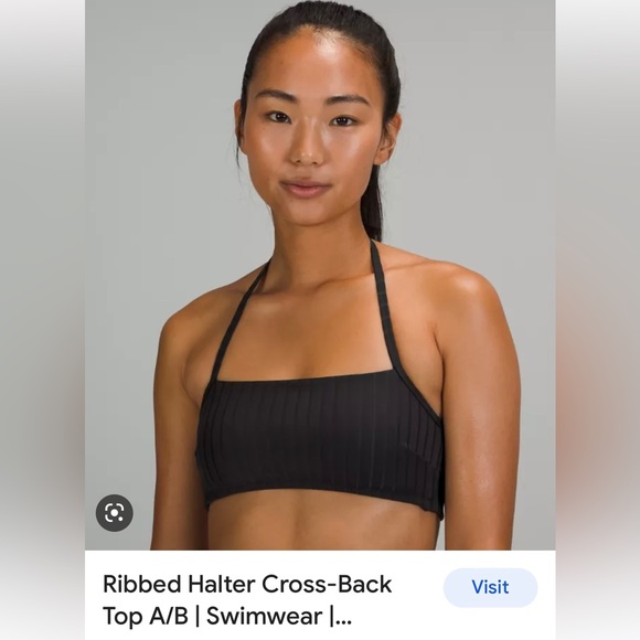Lululemon Ribbed Halter Cross-Back Top - Picture 1 of 6